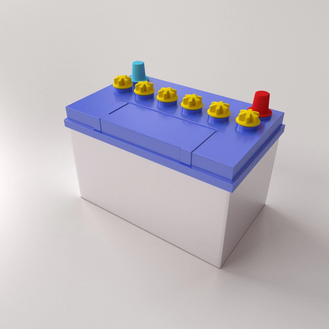 car battery 3D Model .c4d .max .obj .3ds .fbx .stl .blend 