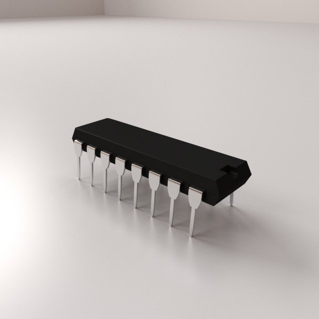 microchip Modelo 3D .c4d .max .obj .3ds .fbx .stl .blend 