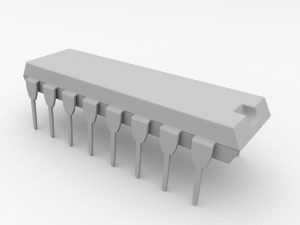 microchip Modelo 3D