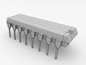 microchip Modelo 3D