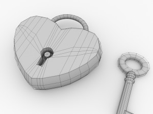 heart lock 3D Model