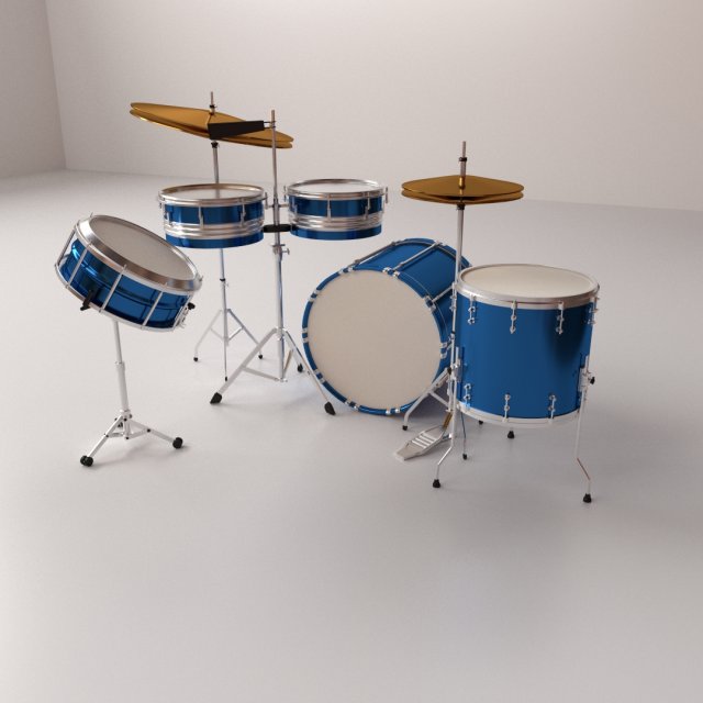 drum kit 3D Модель .c4d .max .obj .3ds .fbx .stl .blend 