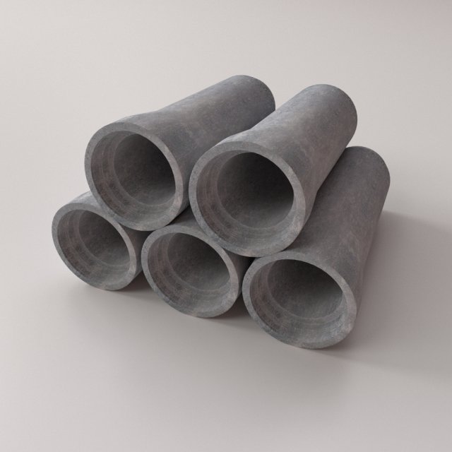 concrete drainage tube Modelo 3D .c4d .max .obj .3ds .fbx .stl .blend 