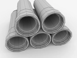 concrete drainage tube 3D Model
