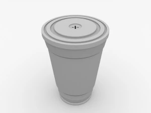copo descart&aacute;vel Modelo 3D