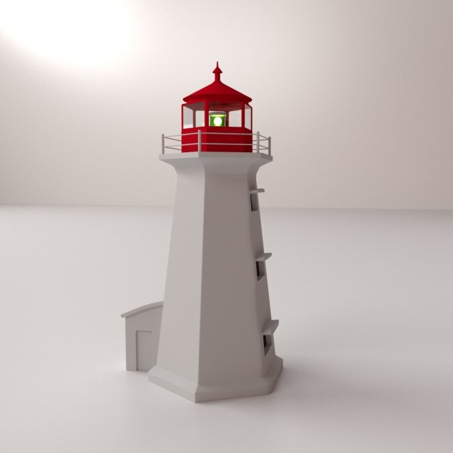 lighthouse 3D 模型 .c4d .max .obj .3ds .fbx .stl .blend 
