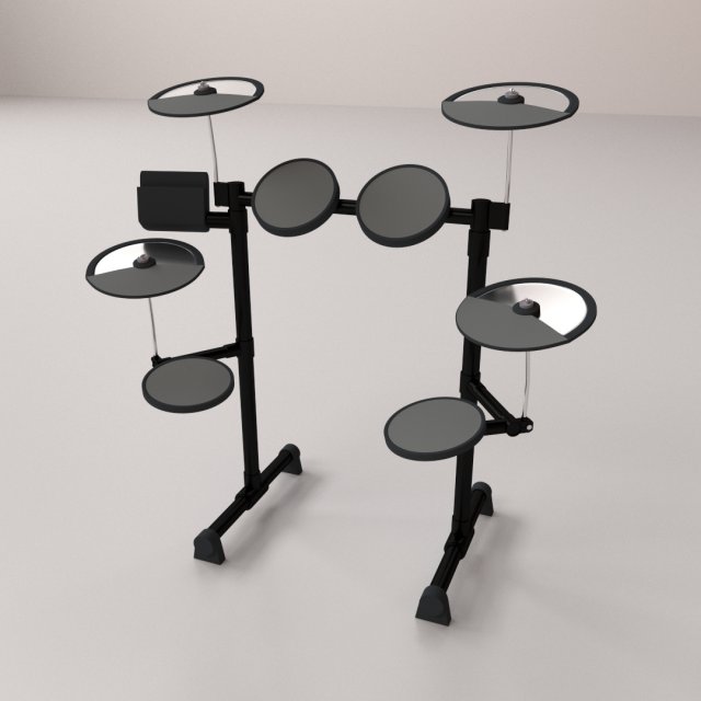 electronic drum 3D Model .c4d .max .obj .3ds .fbx .stl .blend 