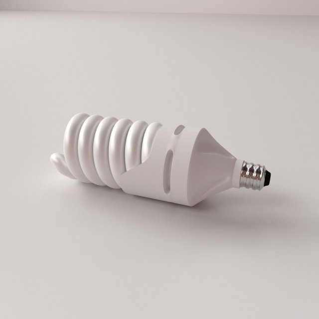 spiral bulb 3D Model .c4d .max .obj .3ds .fbx .stl .blend 