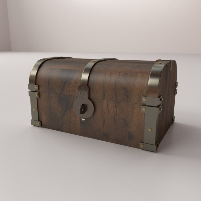 treasure chest 3D Model .c4d .max .obj .3ds .fbx .stl .blend 