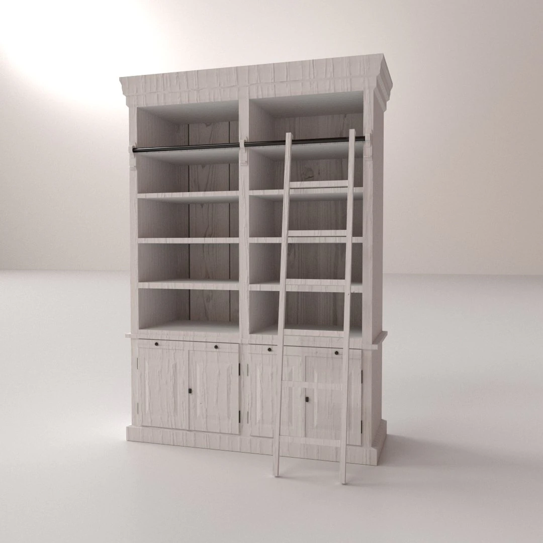 bookcase v2 3D Model .c4d .max .obj .3ds .fbx .stl .blend 