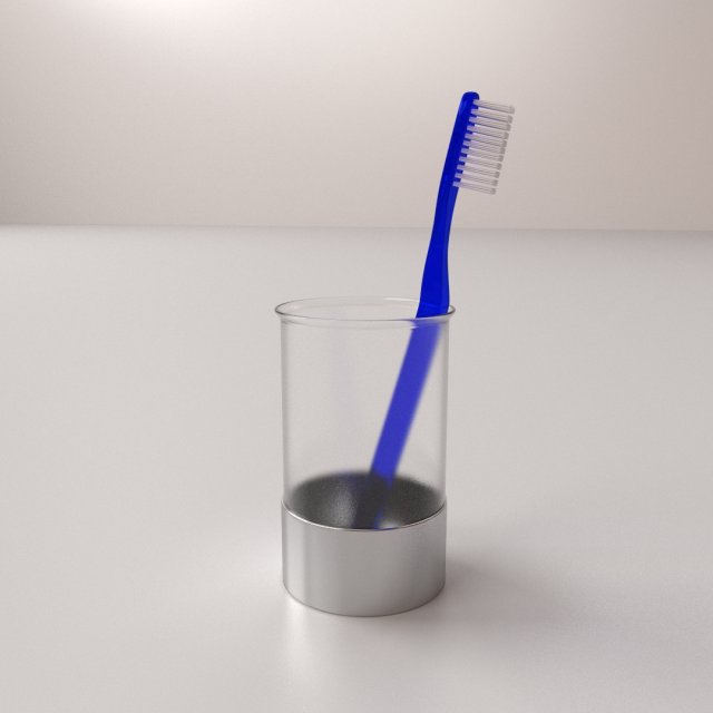 toothbrush glass Modelo 3D .c4d .max .obj .3ds .fbx .stl .blend 