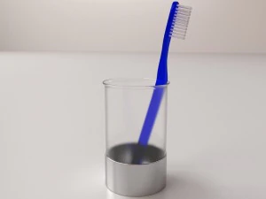 歯ブラシのガラス 3Dモデル