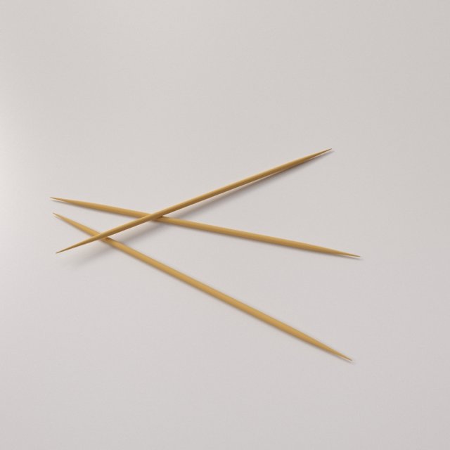 toothpick 3D Model .c4d .max .obj .3ds .fbx .stl .blend 