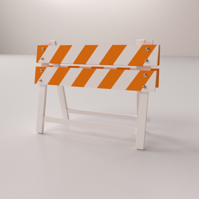 safety barrier 3D Модель .c4d .max .obj .3ds .fbx .stl .blend 