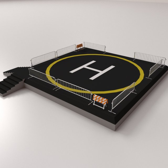 helipad 3D 模型 .c4d .max .obj .3ds .fbx .stl .blend