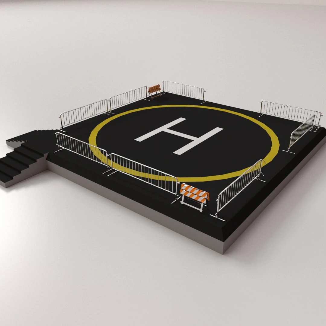 helipad 3D Model .c4d .max .obj .3ds .fbx .stl .blend 