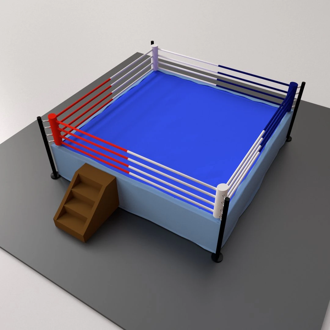 boxing ring 3D Model .c4d .max .obj .3ds .fbx .stl .blend 