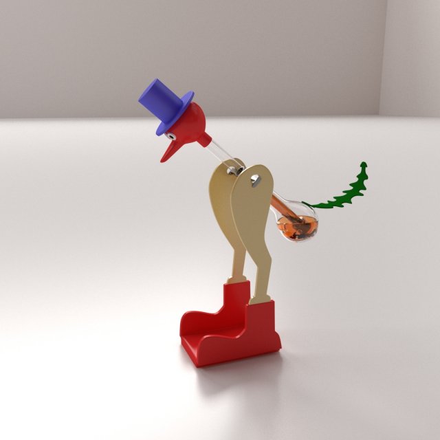 drinking bird 3D Модель .c4d .max .obj .3ds .fbx .stl .blend 