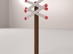 railroad crossing 3D Model