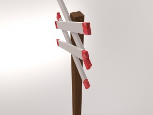 railroad crossing 3D 모델