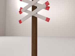 railroad crossing 3D 모델