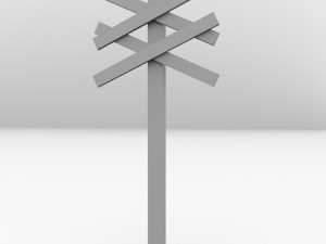 railroad crossing 3D 모델
