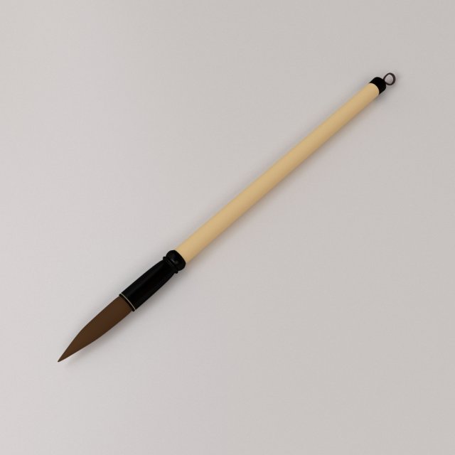 calligraphy brush 3D Model .c4d .max .obj .3ds .fbx .stl .blend