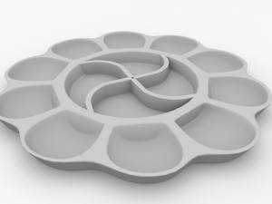 paint mixing tray v2 3D 模型
