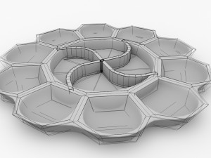 paint mixing tray v2 3D 模型