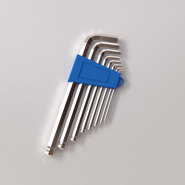 hex key Model 3D .c4d .max .obj .3ds .fbx .stl .blend 