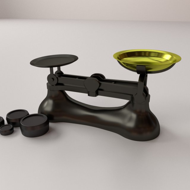 kitchen weighing scale 3D मॉडल .c4d .max .obj .3ds .fbx .stl .blend 