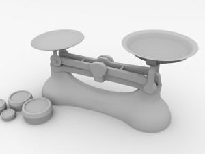 kitchen weighing scale 3D मॉडल