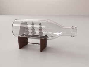 ship in a bottle 3D मॉडल