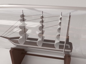 ship in a bottle Modelo 3D