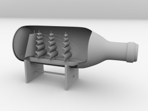 ship in a bottle Modelo 3D