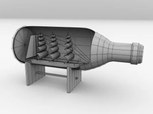ship in a bottle 3D Model