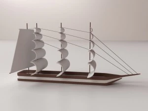 nave in miniatura Modello 3D