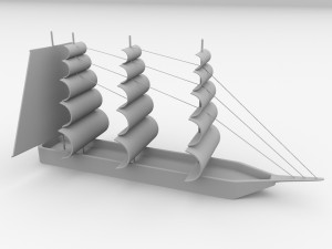 miniature ship Model 3D
