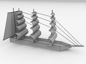 miniature ship Model 3D