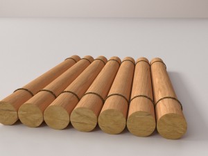 wooden raft 3Dモデル