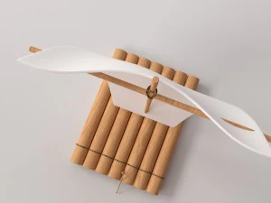 raft with sail 3D Model