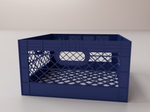 milk crate Modello 3D