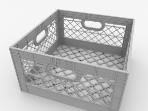 milk crate Modello 3D