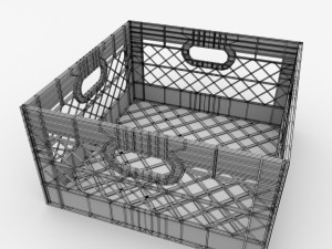 milk crate Modello 3D