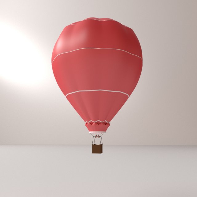 hot air balloon 3D Model .c4d .max .obj .3ds .fbx .stl .blend 