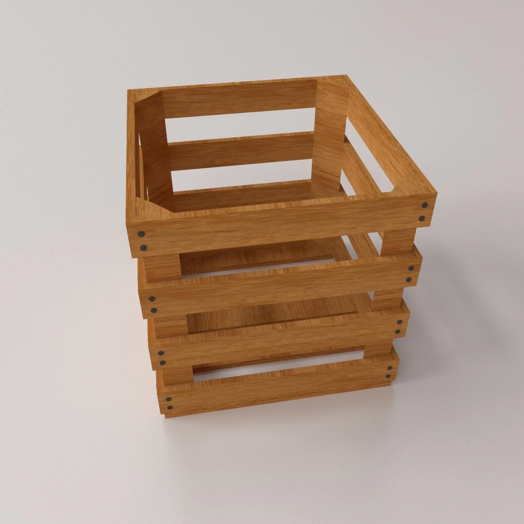wooden crate 3D Model .c4d .max .obj .3ds .fbx .stl .blend