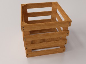 wooden crate 3Dモデル