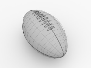 american football Modèle 3D