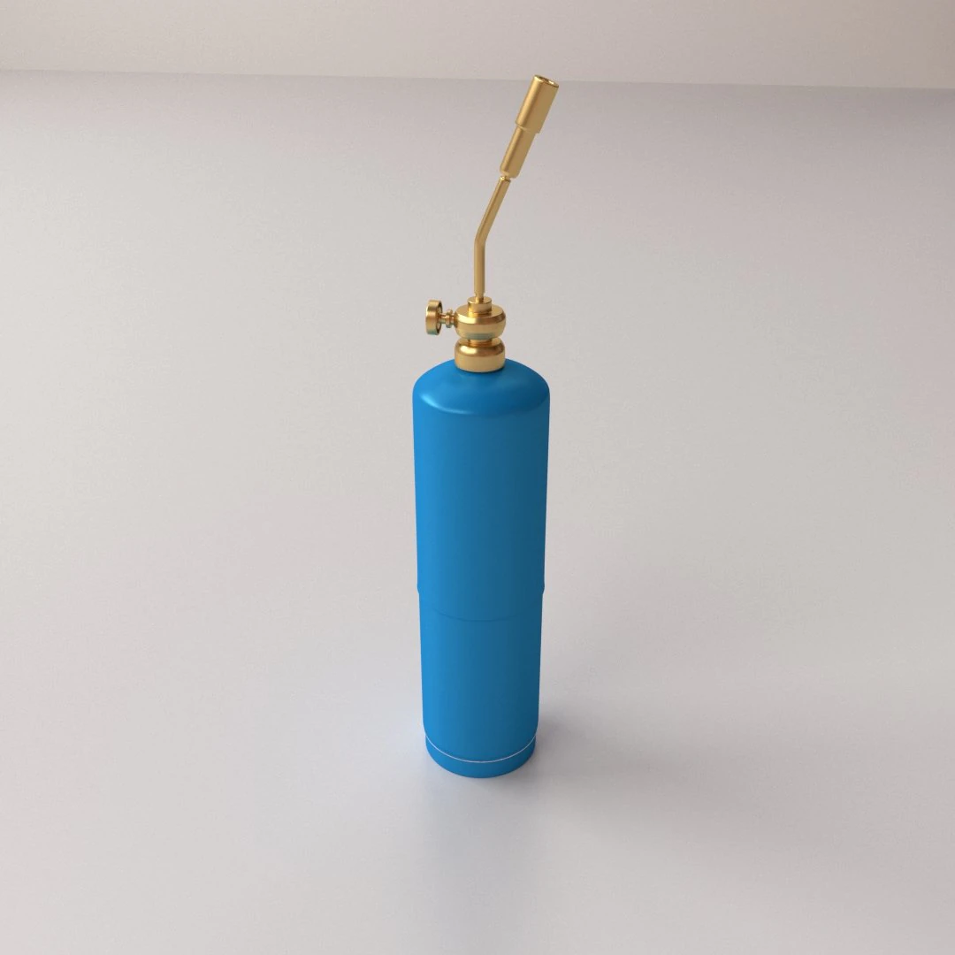 propane torch 3D Model .c4d .max .obj .3ds .fbx .stl .blend 
