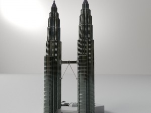 petronas twin tower 3D Model